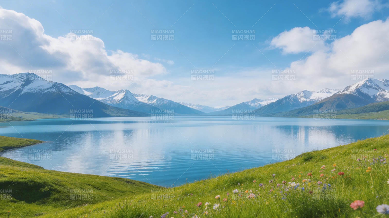 雪山映湖 花甸如诗图片