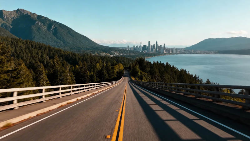 山海城桥 一路向远方图片