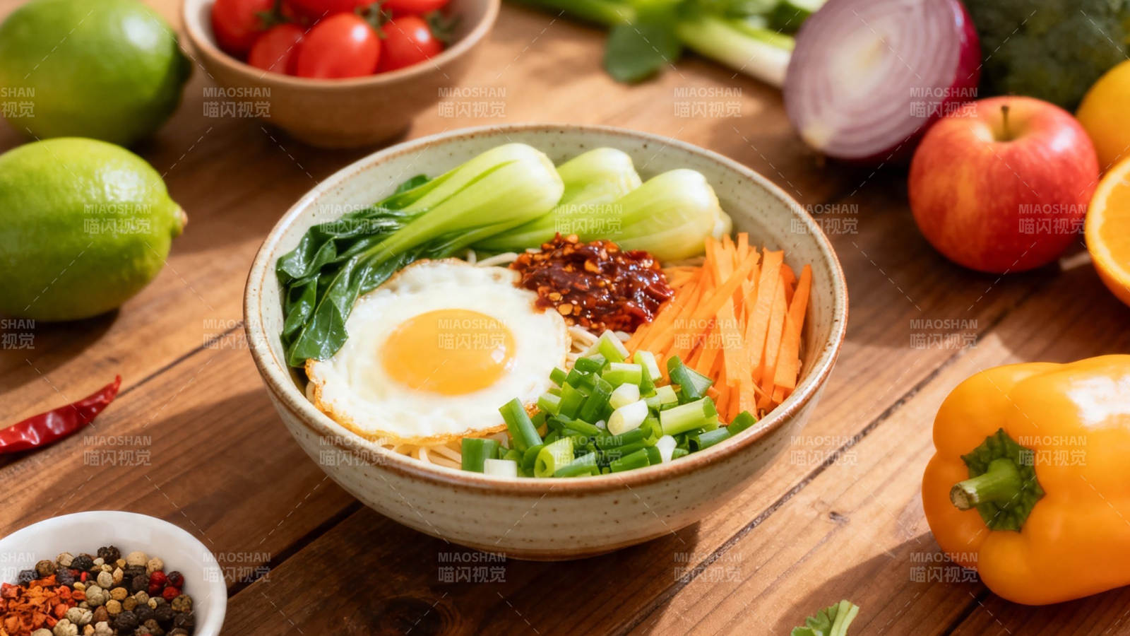 营养均衡的健康早餐碗图片