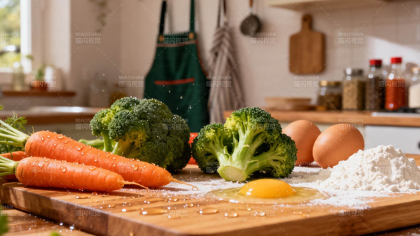 新鲜食材备餐中图片