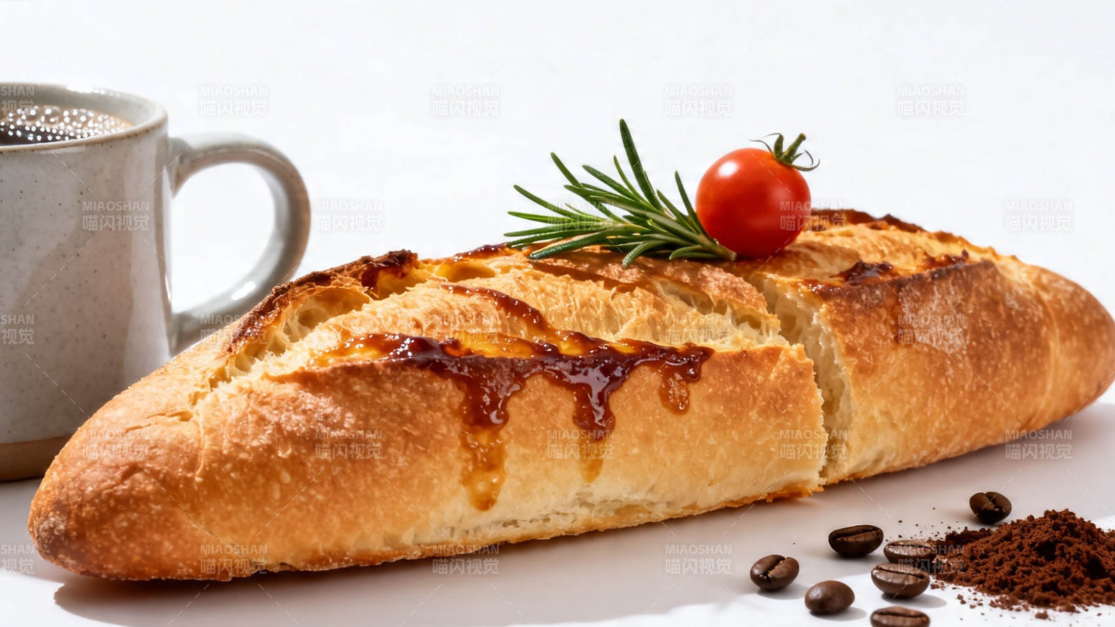 法棍配咖啡 香浓早餐时光图片