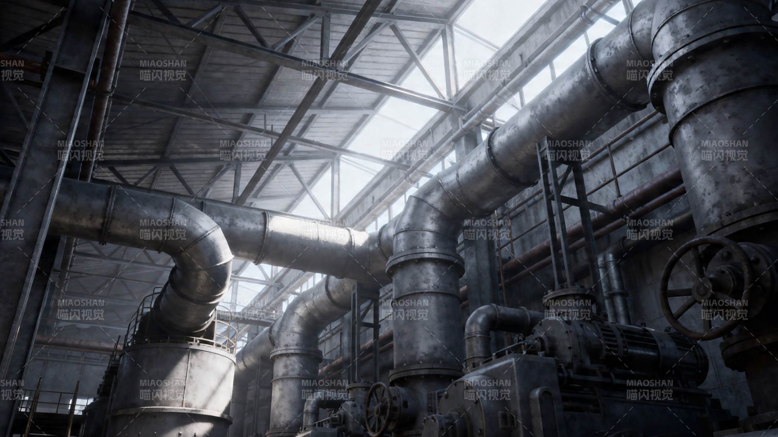 工业管道与机械内部结构图片