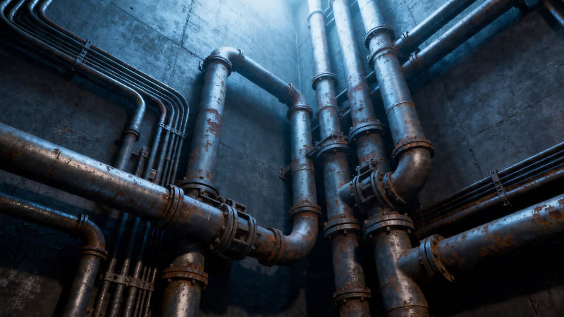 工业管道迷宫图片