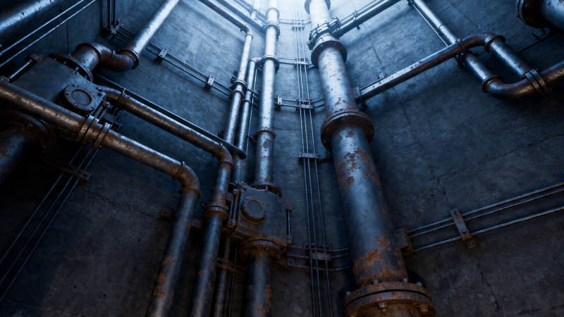 工业管道迷宫图片