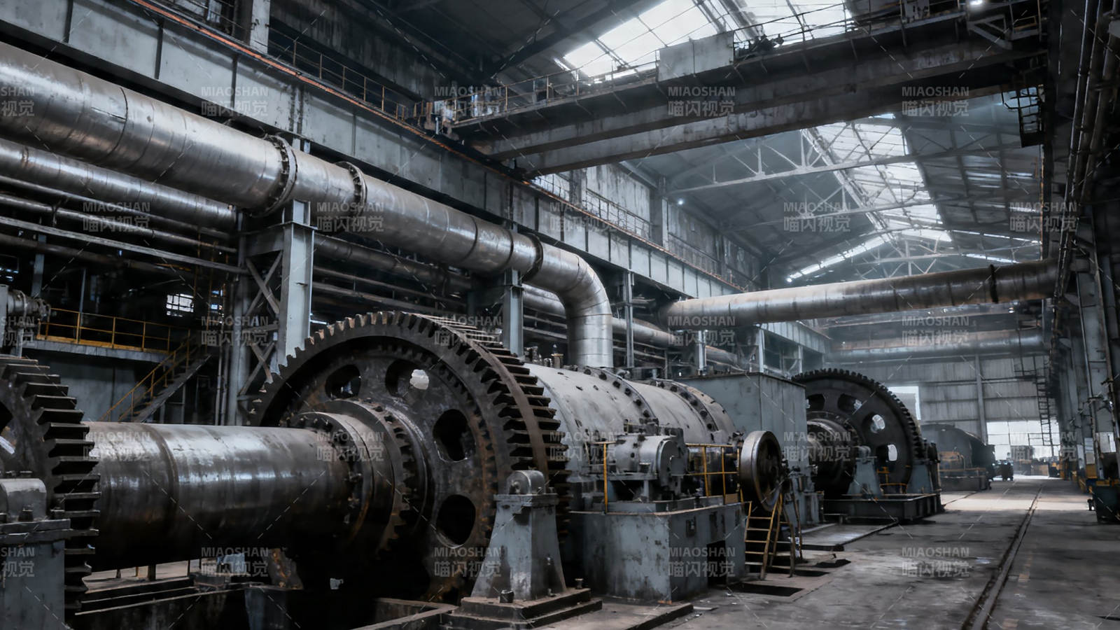 工业巨兽 巨型齿轮厂房图片