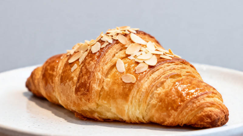 杏仁可颂 金黄酥脆香图片