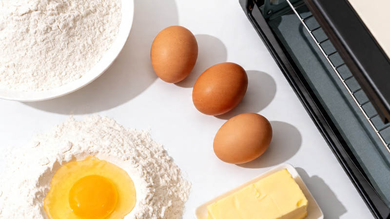 烘焙原料 面粉鸡蛋黄油图片