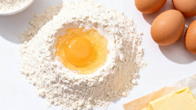 面粉围蛋 烘焙准备中图片
