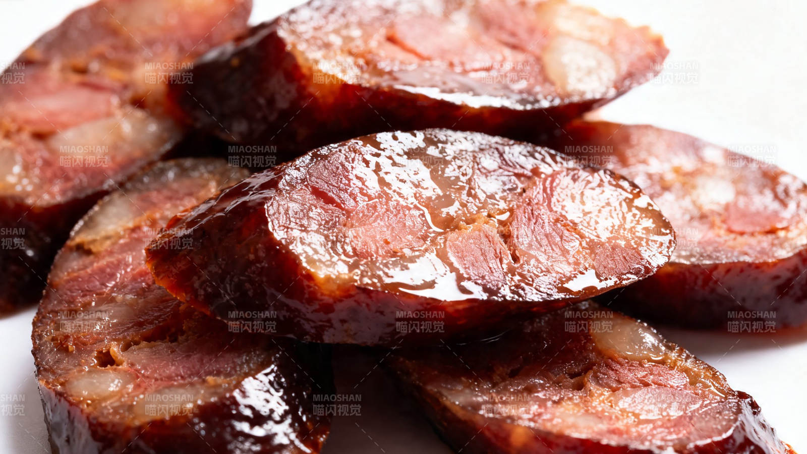 香肠切片 油亮诱人图片