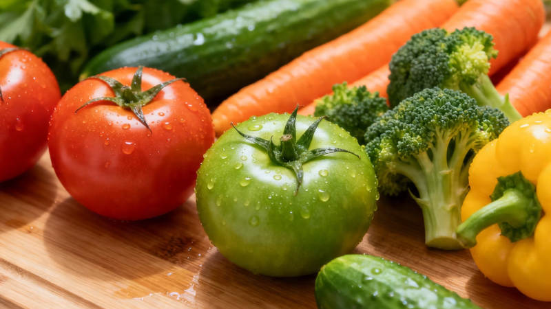 新鲜蔬菜拼盘 水润诱人图片