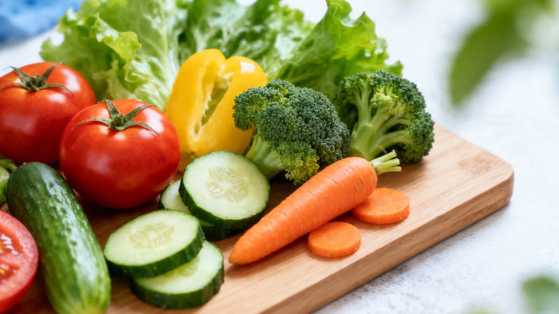 新鲜蔬菜拼盘 健康美味图片