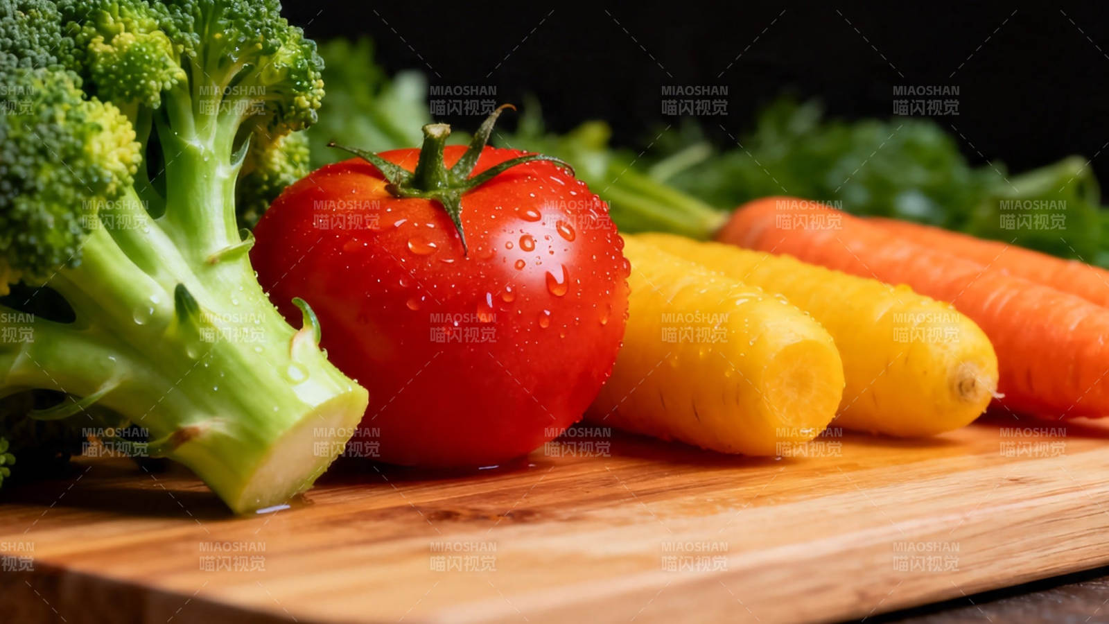 新鲜蔬菜摆盘 色彩诱人图片