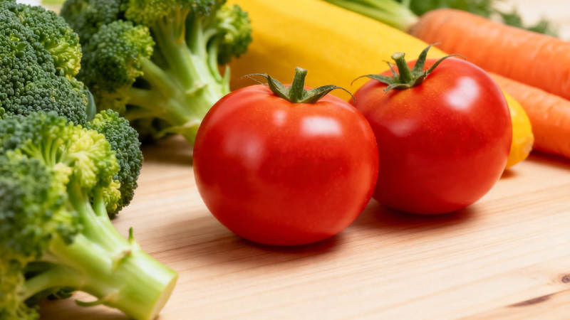 新鲜蔬果摆盘 色彩诱人图片