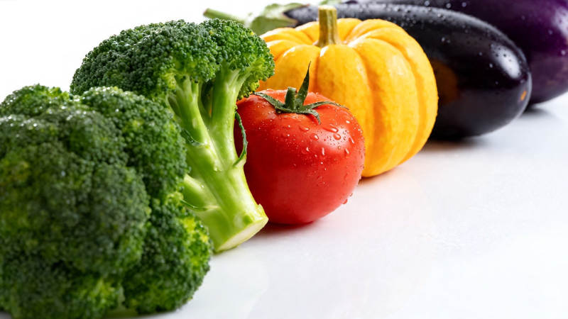 新鲜蔬菜排列展示图片