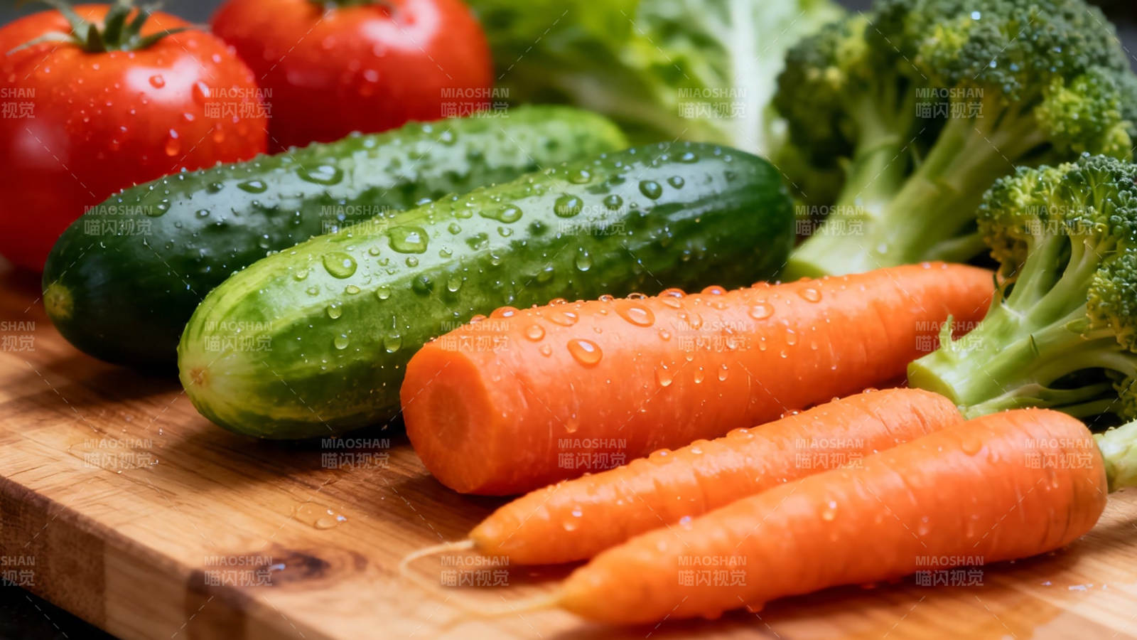 新鲜蔬菜 水珠晶莹诱人图片