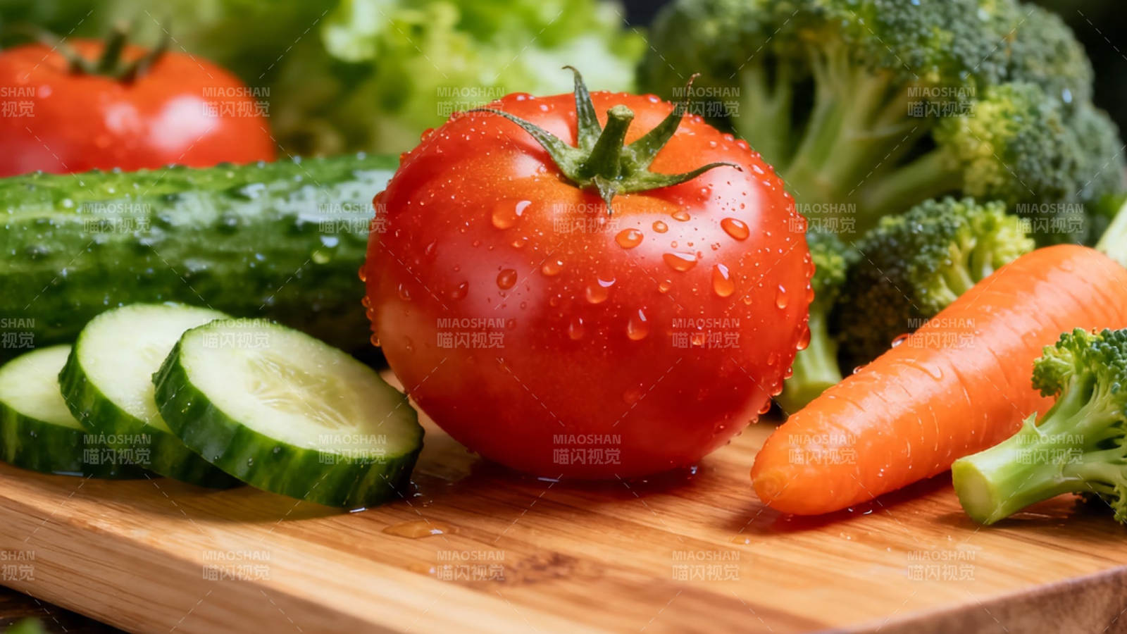 新鲜蔬菜拼盘 水润诱人图片