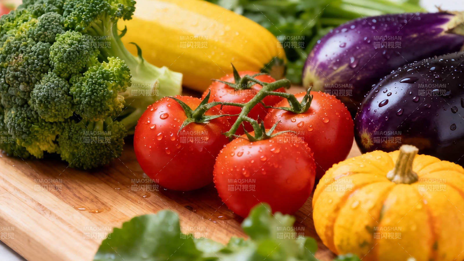 新鲜蔬菜拼盘 色彩缤纷诱人图片