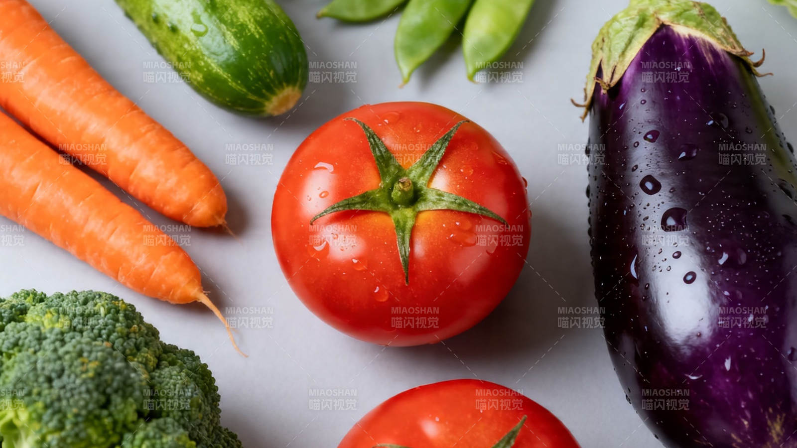 新鲜蔬菜特写 水珠欲滴图片