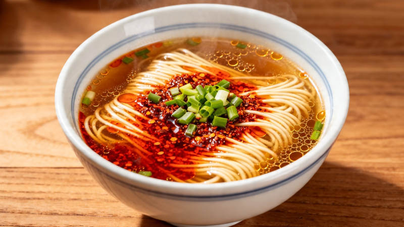 红油葱花面 香浓诱人图片