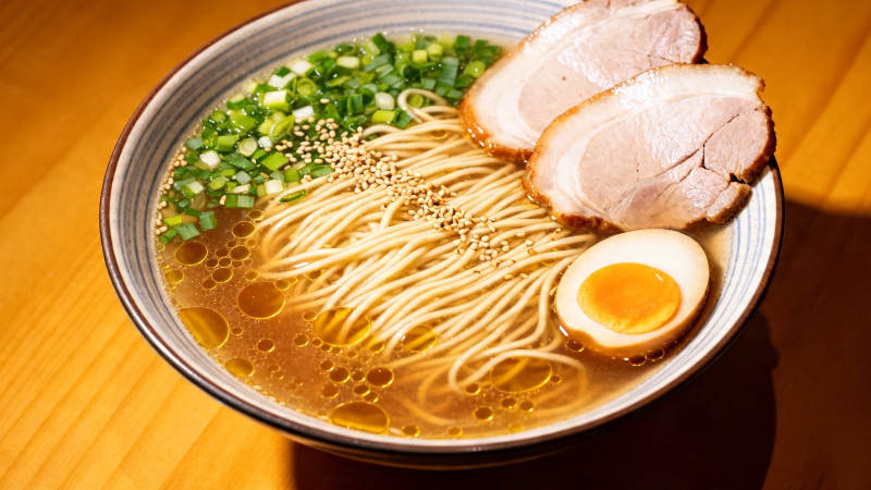 日式拉面 叉烧蛋香浓汤面图片