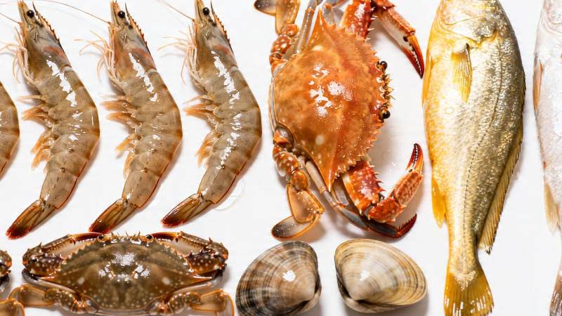 海鲜盛宴 虾蟹鱼贝齐聚图片