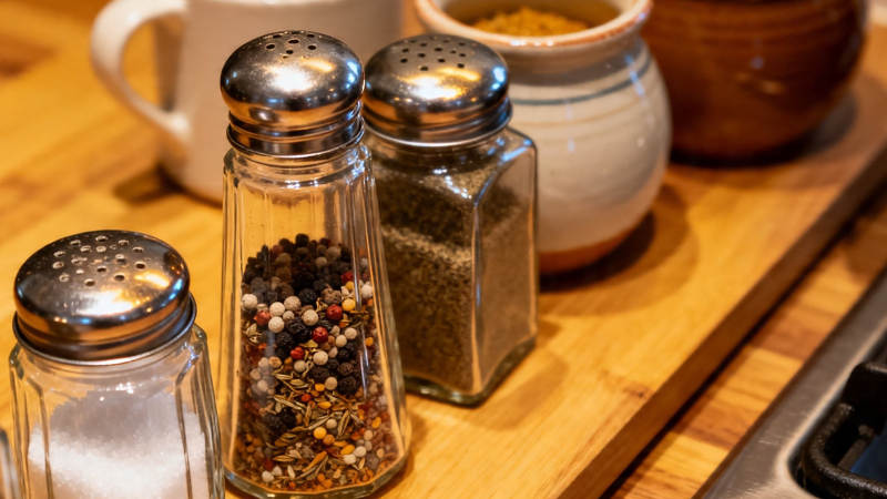 调味瓶里的多彩香料世界图片