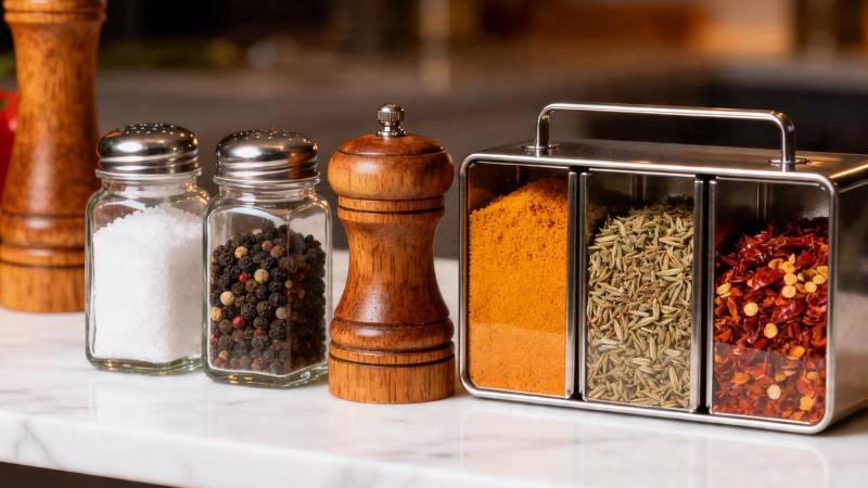 厨房调味瓶罐组合图片