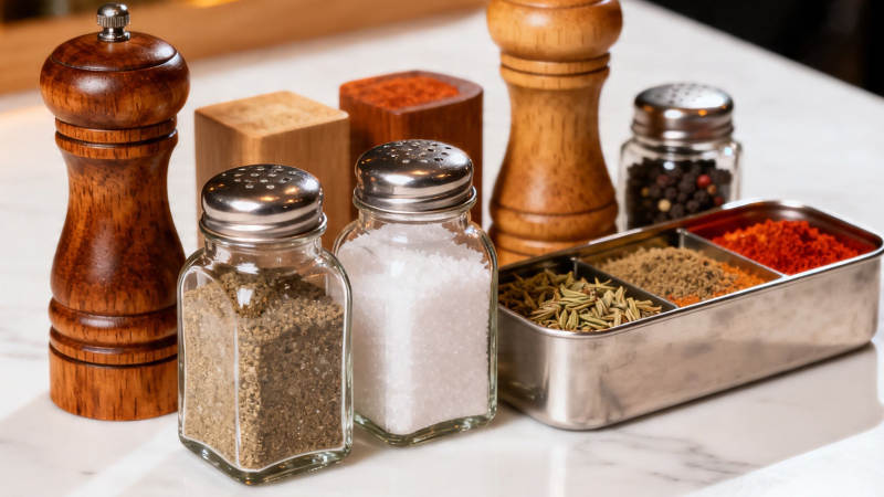 厨房调味瓶罐组合图片