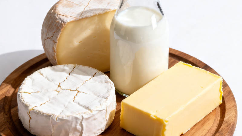 奶香四溢 奶酪与牛奶组合图片