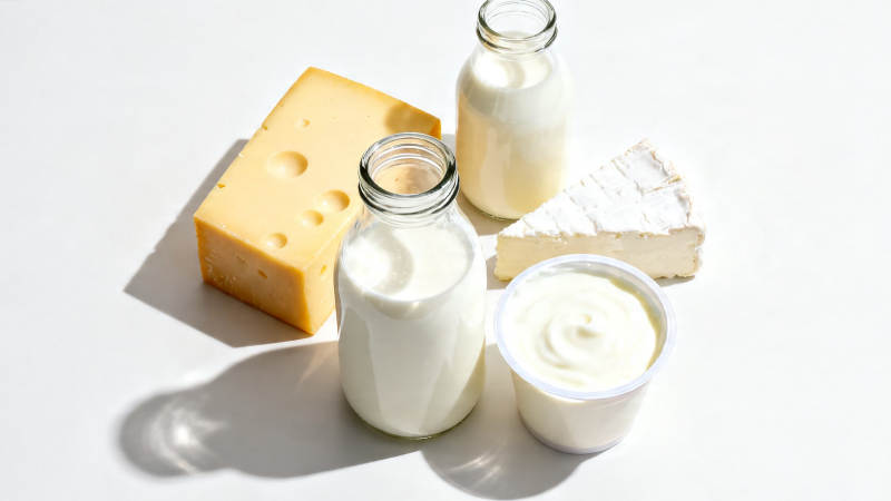 奶制品全家福 奶酪酸奶牛奶图片