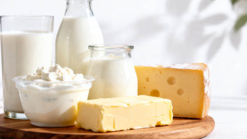 奶制品全家福 牛奶奶酪黄油酸奶图片