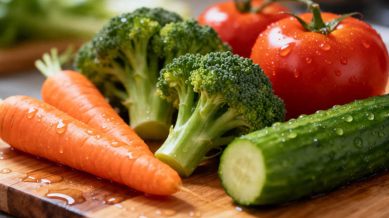 新鲜蔬菜拼盘 水润诱人图片