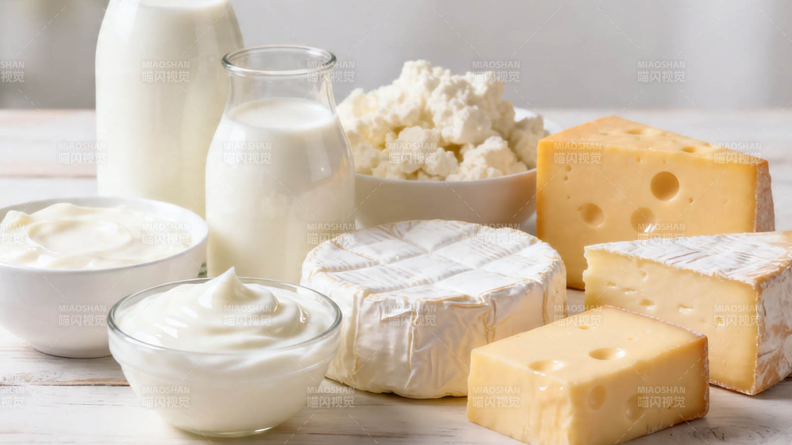 奶制品全家福 牛奶奶酪酸奶图片