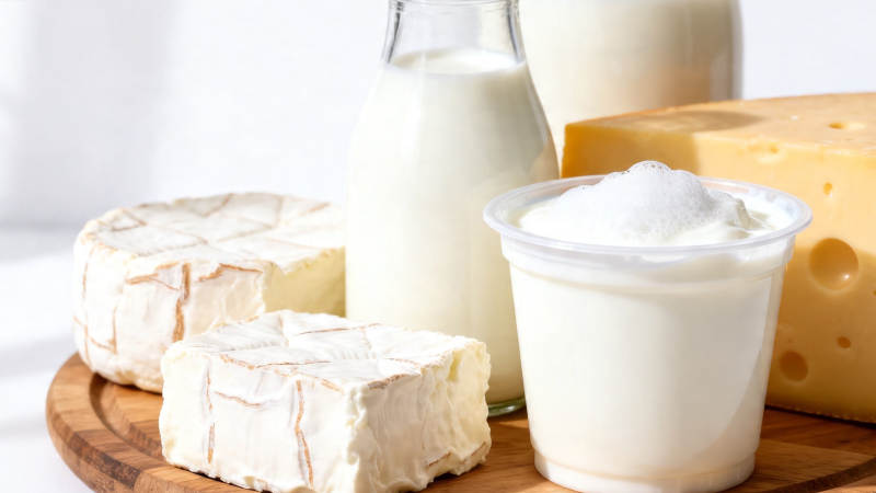 奶制品全家福 奶酪酸奶牛奶图片