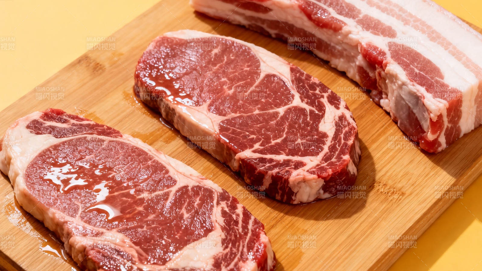 鲜红牛排 纹理诱人图片