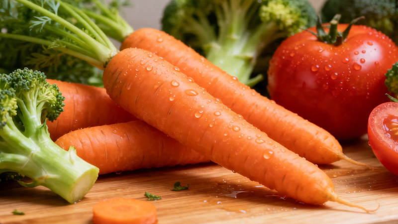 新鲜蔬菜 胡萝卜 西兰花 番茄图片