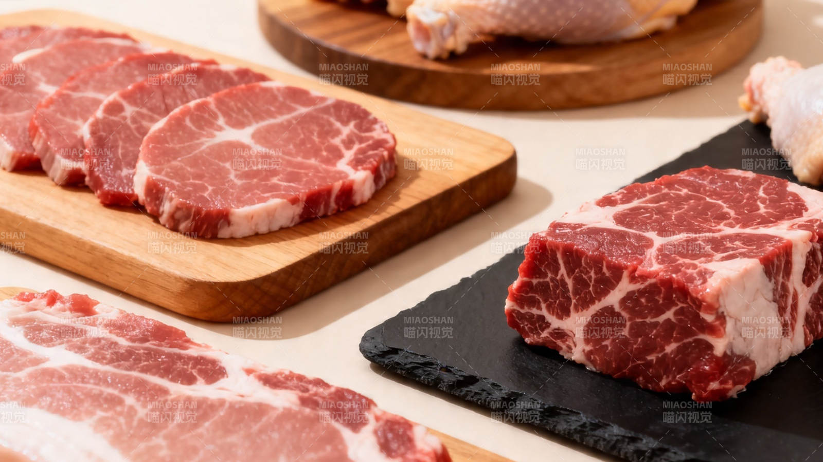 新鲜红肉拼盘展示图片