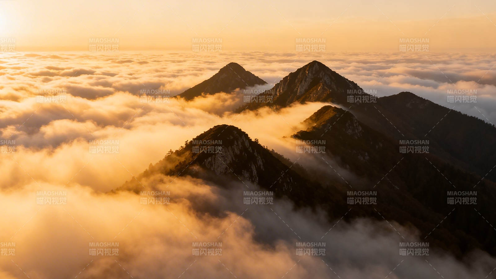 云海日出 山峦如岛图片