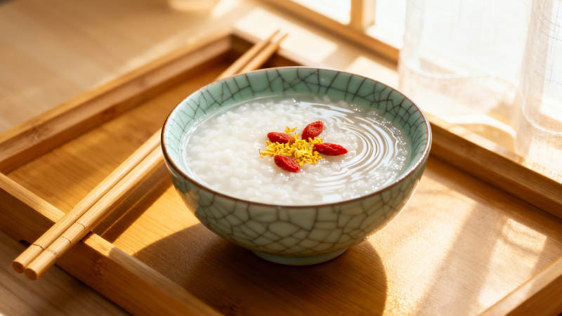 枸杞菊花粥 温润养生味图片