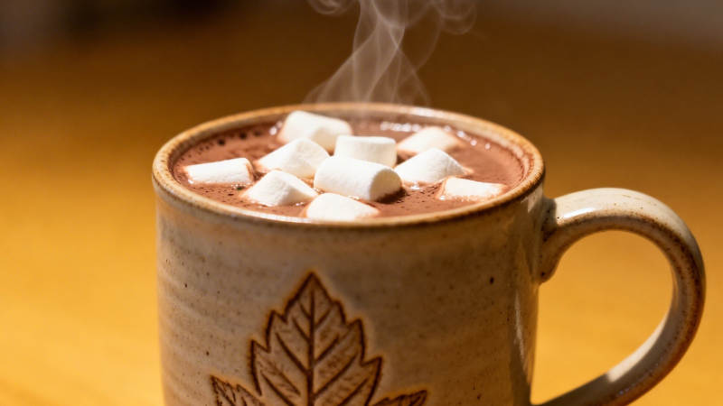 热可可配棉花糖 暖意融融图片