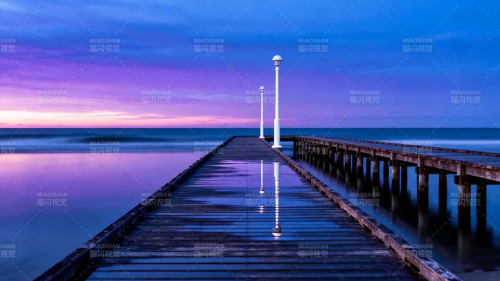 紫霞码头 静谧黄昏图片