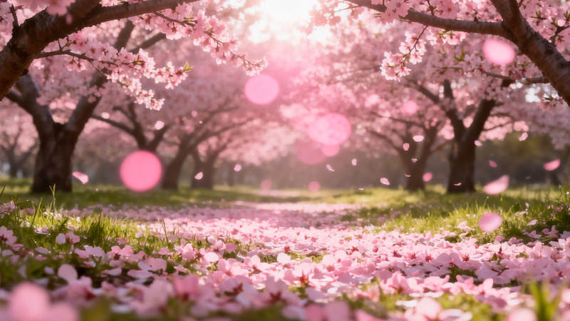 樱花径 落英纷飞春如梦图片