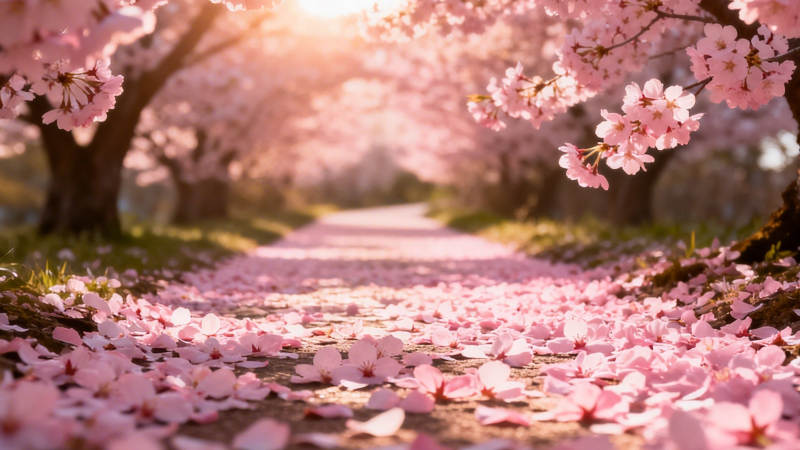 樱花小径 春日浪漫图片