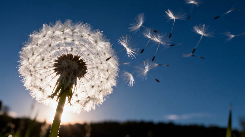 蒲公英随风飘散 梦想启航图片