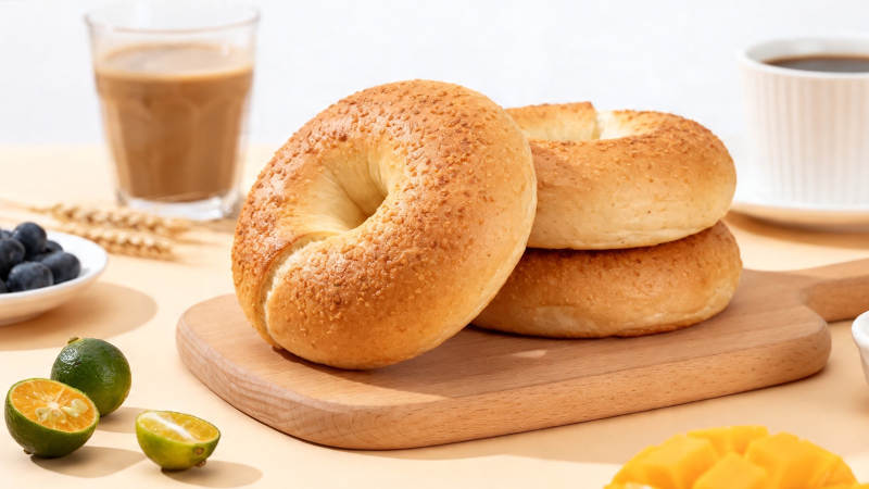 贝果配咖啡 早餐好滋味图片