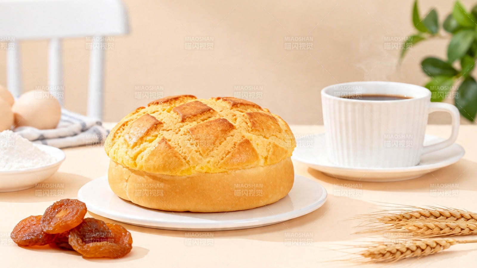 面包咖啡早餐时光图片