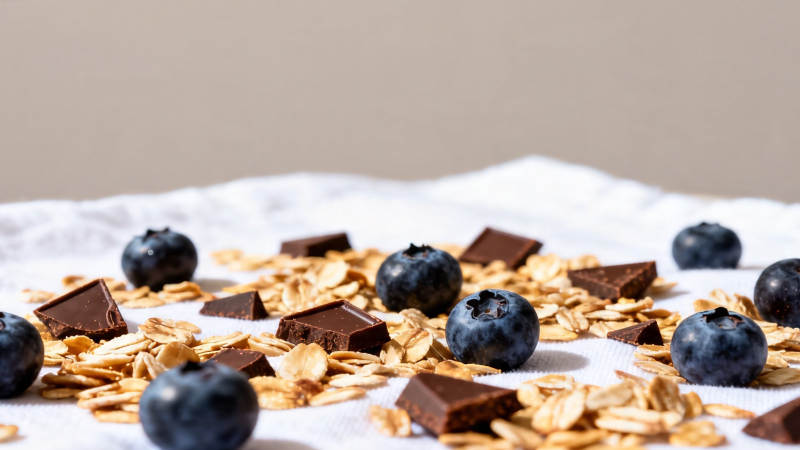 蓝莓巧克力燕麦片图片