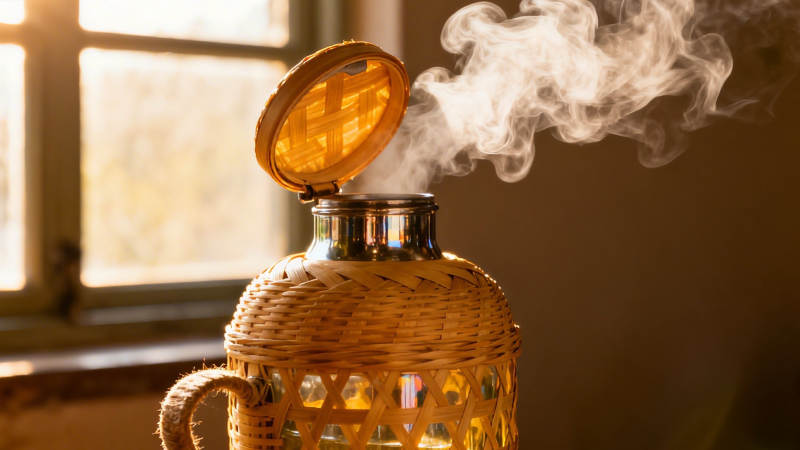 热茶氤氲 窗边暖意浓图片