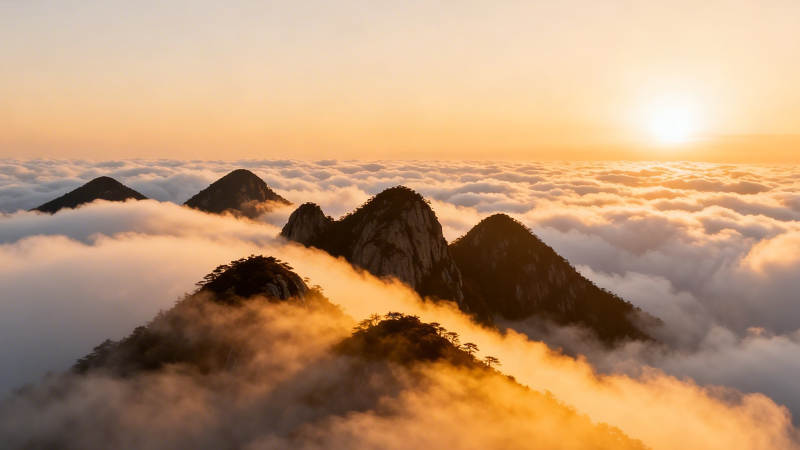 云海日出 山峦隐现图片