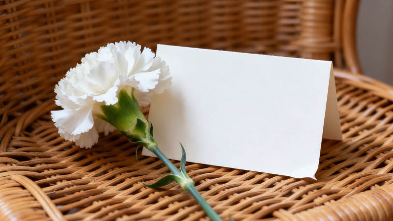 白花伴卡 静置藤椅间图片